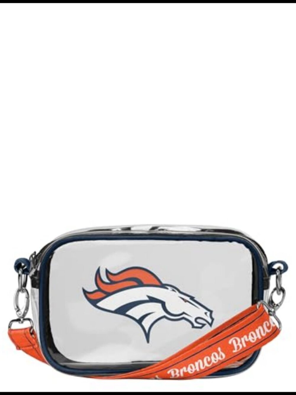 NFL Team Logo Stripe Clear Crossbody Bag Stadium Approved